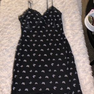 Black butterfly dress